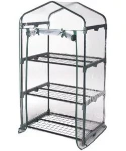 A Buon Prezzo Serra da esterno verdelook con 3ripiani in acciaio e telo in pvc 69x49x125 cm